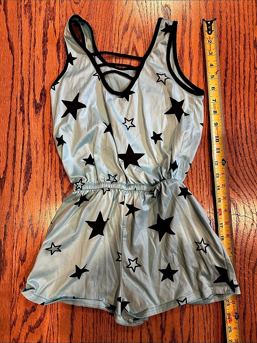 Pixie Lane Simply Soft Tank Romper Star Print Girls 9/10
